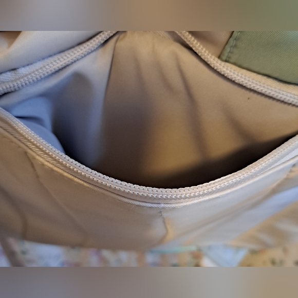 Isaac Mizrahi Pastel Color Block Nylon Neutral Boho School Backpack Purse Bag - Picture 11 of 13